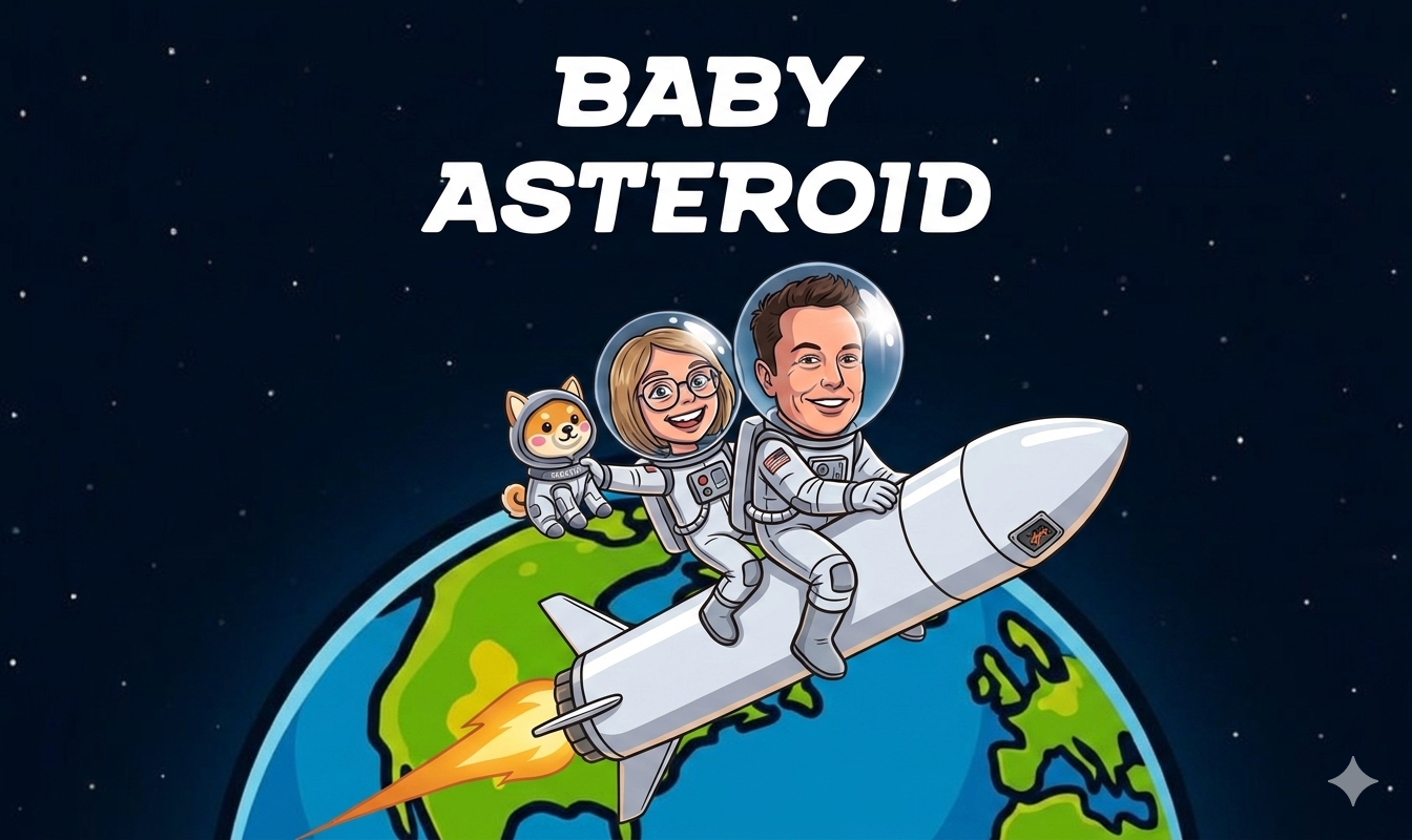 Baby Asteroid small dreams banner